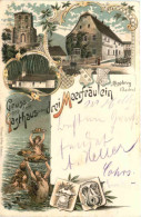 Rippberg Baden - Gruss Aus Dem Gasthaus Zu Den 3 Meerfräulein - Litho - Walldürn - Mosbach