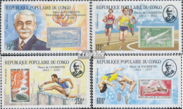 Kongo (Brazzaville) 1105-1108 (kompl.Ausg.) Postfrisch 1987 Coubertin - Nuevas/fijasellos
