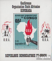 Kongo (Kinshasa) Block12 (kompl.Ausg.) Postfrisch 1967 Gipfelkonferenz - Neufs