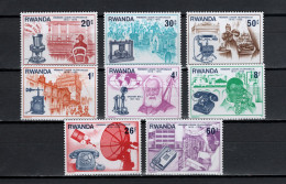 Rwanda 1976 Space, Telephone Centenary Set Of 8 MNH - Afrique