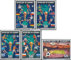 Dahomey 566A-570A (kompl.Ausg.) Postfrisch 1974 Fußball - Benin – Dahomey (1960-...)