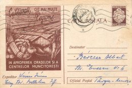 Postal Stationery Postcard Romania Grow More Crops 1959 - Roemenië