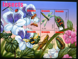 Grenada - 2002 - Insects Bees - Yv 4338/43 - Abejas
