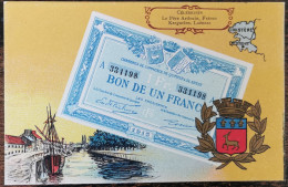 CARTE POSTALE Billet 1 Franc Chambre De Commerce De BREST - Finistère - Brest