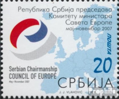 Serbien 198 (kompl.Ausg.) Postfrisch 2007 Vorsitz Im Europarat - Serbia