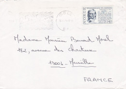 Norvège-1975-lettre De OSLO  Pour MARSEILLE-13 -tp Cleng PEERSON  Seul Sur Lettre....cachet  19-7-75 " - Cartas & Documentos