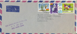 Ghana Air Mail Cover Sent To Denmark Topic Stamps - Ghana (1957-...)