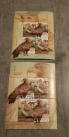 BIRDS ROMANIA EUROPA NATIONAL BIRDS 2 MINIATURE SHEETS I+II  CTO-USED - Usado