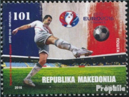 Makedonien 766 (kompl.Ausg.) Postfrisch 2016 Fußball EM Frankreich - Macedonia