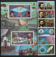 Comoro Islands - Comores 1976 Space, Telephone Centenary Set Of 6 + 2 S/s MNH - Afrique