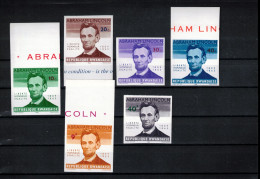 Rwanda 1965 Centenary Of The Death Of Abraham Lincoln Imperforated Set Postfrisch / MNH - Unused Stamps