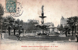 *CPA  - 34 - BEZIERS - Place Et Fontaine De La Citadelle - Beziers