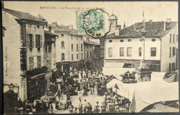 Montluel La Place Carnot Un Jour De Marché - Montluel