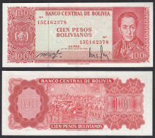 Bolivien - Bolivia 100 Bolivianos 1962 XF (2) Pick 164A    (31099 - Altri – America