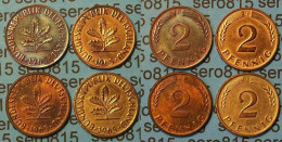 2 Pfennig Complete Set Year 1965 All Mintmarks (444 - Andere - Europa