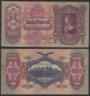 Ungarn - Hungary 100 Pengo Banknote 1930 Pick 98 VF  (3)   (31102 - Hongrie