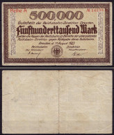 Reichsbahn Dresden 500 Tausend 500.000 Mark 1923 Reihe A   (ca991 - Autres & Non Classés