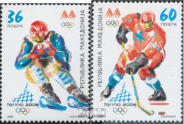 Makedonien 377-378 (kompl.Ausg.) Postfrisch 2006 Olympische Winterspiele06 Turin - Makedonien