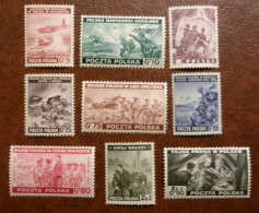 POLEN 1943 - Y.&T. 9/16 - ZEGELS IN BALLINGSCHAP - MNH - Government In Exile In London