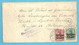 Bz 2+3 Op Brief Duitseburg-stempel WILLEBROECK - OC1/25 Gouvernement Général