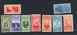 PANAMA - 1937 - FIRE BRIGADE SET OF 9 MH -VERY FINE ,  SG CAT £48+ - Panamá