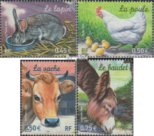 Frankreich 3805-3808 (kompl.Ausg.) Postfrisch 2004 Tiere Auf Dem Bauernhof - Ungebraucht