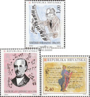 Kroatien 286-288 (kompl.Ausg.) Postfrisch 1994 Kroatische Musik - Croatia