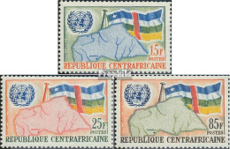 Zentralafrikanische Republik 18-20 (kompl.Ausg.) Postfrisch 1961 Aufnahme In Die UNO - Central African Republic