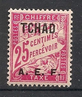 TCHAD - 1928 - Taxe TT N°YT. 4 - Type Duval 25c - Neuf Luxe ** / MNH / Postfrisch - Nuevos