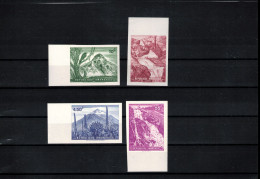 Rwanda 1966 Volcanos + Waterfalls Imperforated Set Postfrisch / MNH - Nuevos