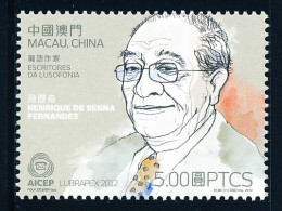 Macau China + Cabo Verde - 2012 - Lubrapex / Lusophony - Baltazar Lopes Da Silva / Henrique De Senna Fernandes - MNH - Unused Stamps
