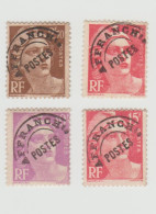 France 4 Timbres Marianne De Gandon Préoblitérés Variété YT N° 95 - 100 - 102 - 104 A De Affranchissement Plein - Used Stamps