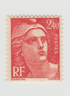 France Variété YT N° 714 Neuf Marianne De Gandon Le 0 De 2f40 Non Fermé Et Le Haut Du Bonnet Séparé - Used Stamps