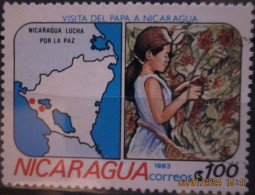 NICARAGUA ~ 1983 ~ S.G. NUMBERS 2459. ~ PAPAL VISIT. ~ VFU #03495 - Nicaragua