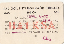 A39. Vintage QSL Radio Communication Card. Gyor, Hungary.1959. - Radio