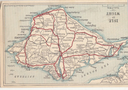 A33. Vintage Postcard. Map Of The Isle Of Wight - Altri & Non Classificati