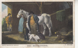 A89.Vintage Postcard.The Reckoning.G Morland. A Horse In A Stable - Peintures & Tableaux