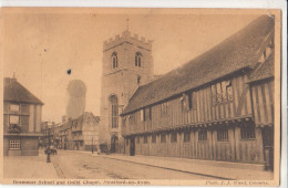 A42. Vintage Postcard. Grammar School And Guild Chapel, Stratford On Avon - Stratford Upon Avon