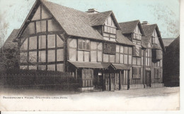 A08. Antique Postcard. Shakespeare's House. Stratford-upon-Avon. Duplex PM. - Stratford Upon Avon