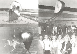 Dirigeable Série Complète 8 Cartes Postales Double Eagle Traversée Atlantique Nord Atterrissage Miserey Eure 1978 - Dirigibili