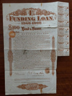 UK  - 4% Funding Loan 1960-1990 100 Pounds London 1919 State Bond  -not Cancelled - Extreme Rare - Autres & Non Classés