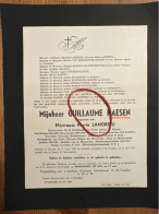 Mijnheer Guillaume Haesen Echtg Landrieu Maria *1887 Hasselt +1951 St.-TRUIDEN Deurwaarder Van Kerckhoven Sevenants - Obituary Notices