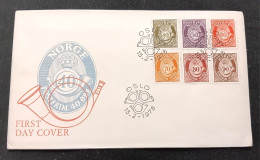 D)1978, NORWAY, FIRST DAY COVER, ISSUE, POSTAL HORN, FIGURES SERIES, FDC - Otros & Sin Clasificación