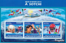 Guinea 10205-10207 Kleinbogen (kompl. Ausgabe) Postfrisch 2013 Sotschi 2014 - Guinea (1958-...)