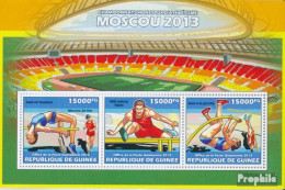 Guinea 10201-10203 Kleinbogen (kompl. Ausgabe) Postfrisch 2013 Leichtathletik-WM - Guinee (1958-...)