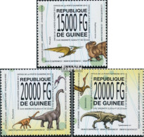 Guinea 10069-10071 (kompl. Ausgabe) Postfrisch 2013 Dinosaurier - Guinea (1958-...)