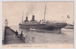 Le Havre - Le Transatlantique "La Lorraine" - Ungelaufen - Hafen