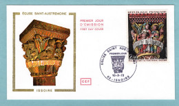 FDC France 1973 - Église St Austremoine D'Issoire - YT 1741 - 63 Issoire - 1970-1979