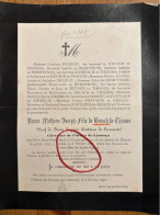 Baron Mathieu De Heusch De Thisnes Verf Fontaine De Fromentel *1822 Chateau De Thisnes +1898 Thisnes Imp Hannut Picquet - Obituary Notices