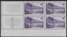 FRANCE Bloc De 4 Coin Datés 28/1/59 N°1194** 100FR Violet Guadeloupe Fraicheur Postale Cote Yvert : 175 € - 1950-1959